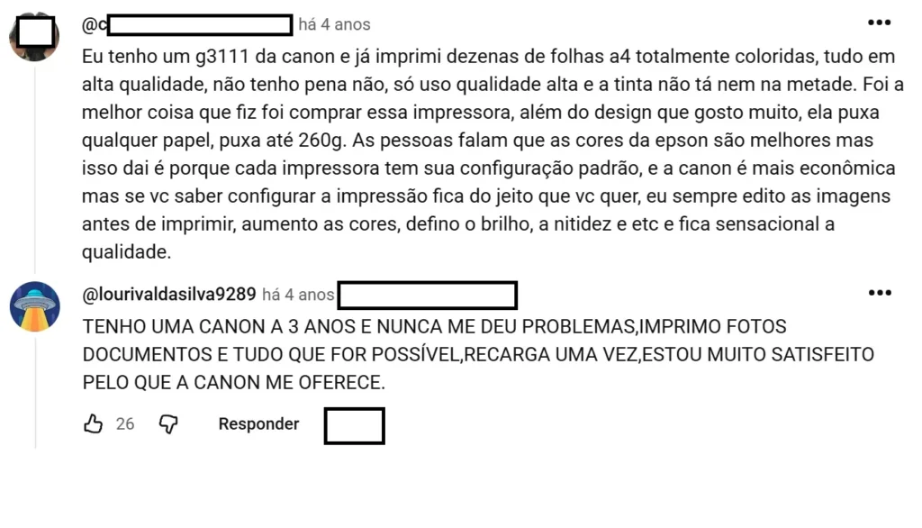 comentarios negativos sobre se canon g3110 vale a pena