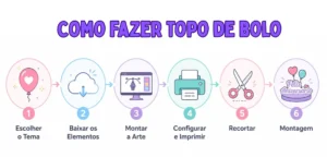 como fazer topo de bolo para imprimir passo a passo