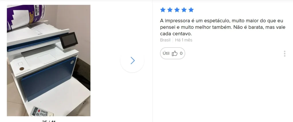 relato comprador impressora para escritorio hp m4303