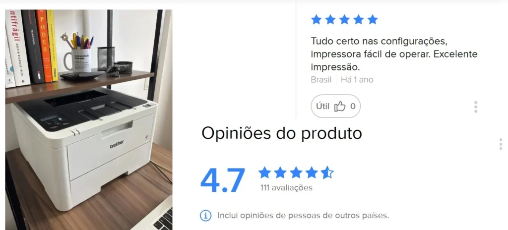 relato da brother hl l3240 impressora a laser colorida com wifi