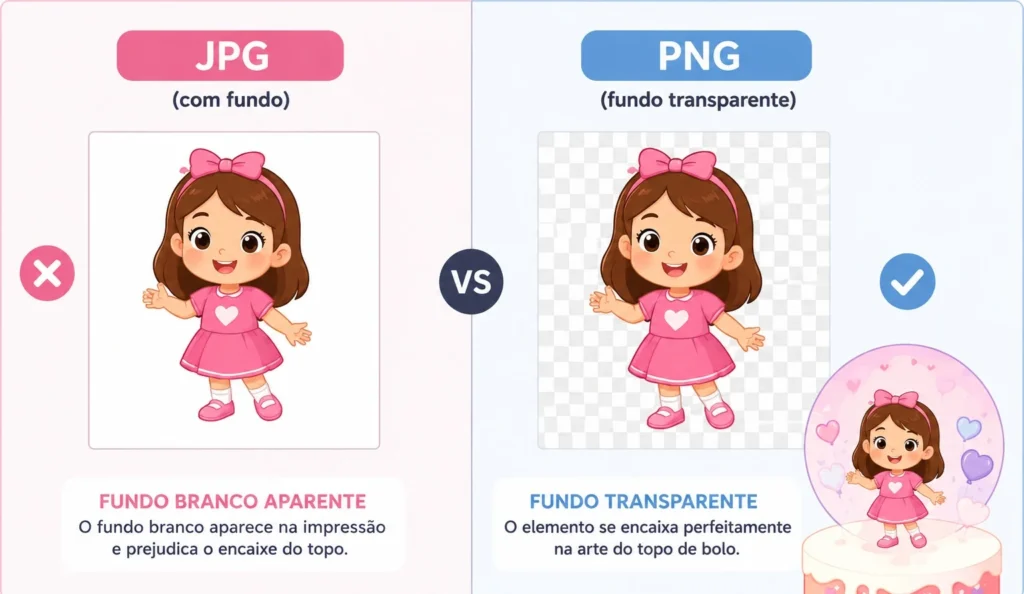 topo de bolo imagens png jpg ilustrando qual a melhor
