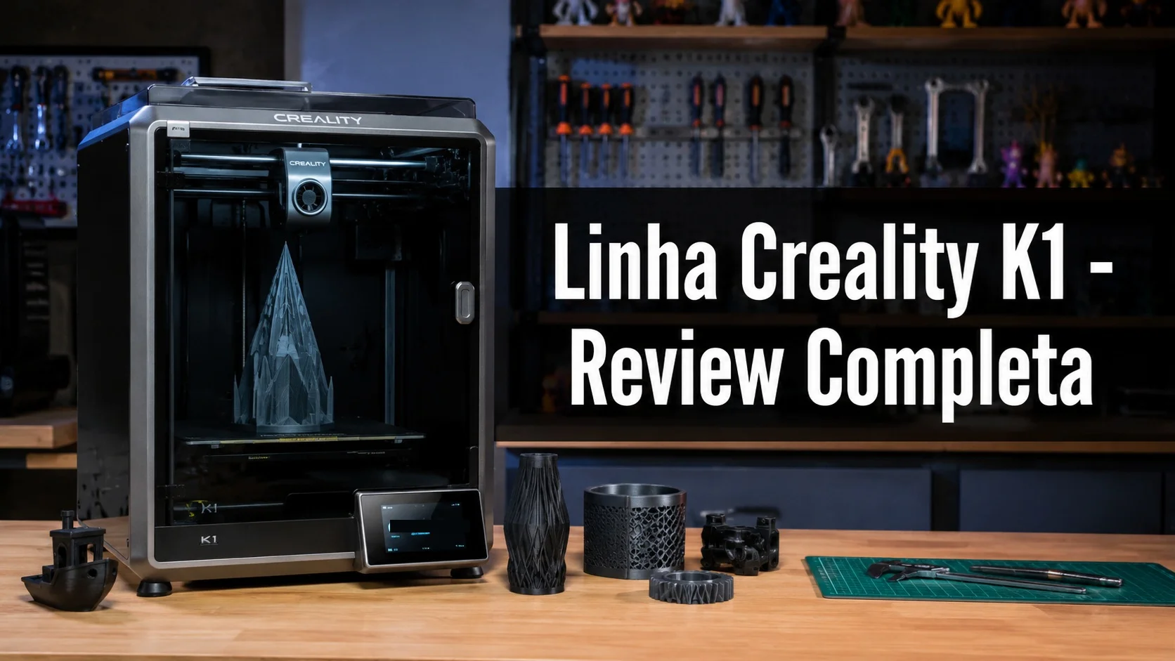 foto da impressora 3d creality k1 para ilustrar review