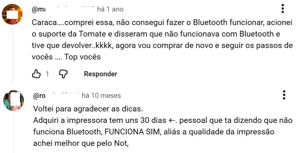 relatos da impressora de etiquetas sem fio tomate mdk