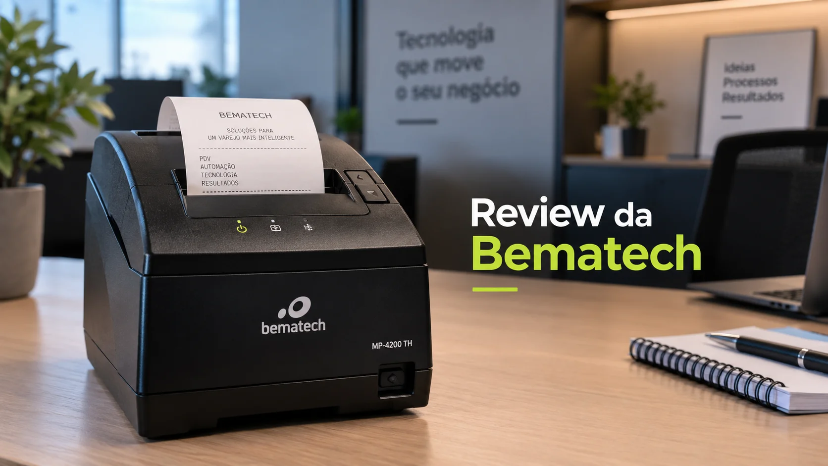 impressora termica bematech 4200 em cima de uma mesa