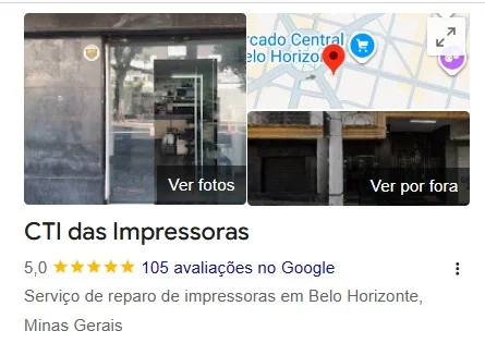 Técnico realizando manutenção interna em impressora na CTI das Impressoras em Belo Horizonte