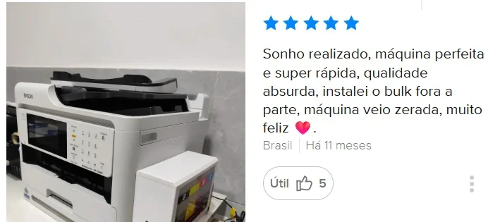 Impressora epson workforce c5890 com bulk ink 