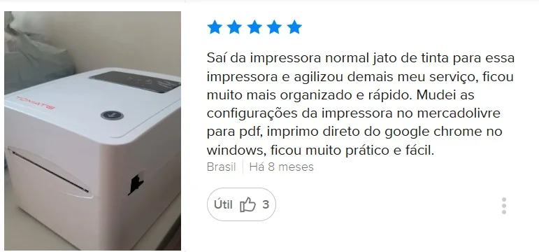 review de comprador impressora termica tomate mdk 022 recomenda a maquina